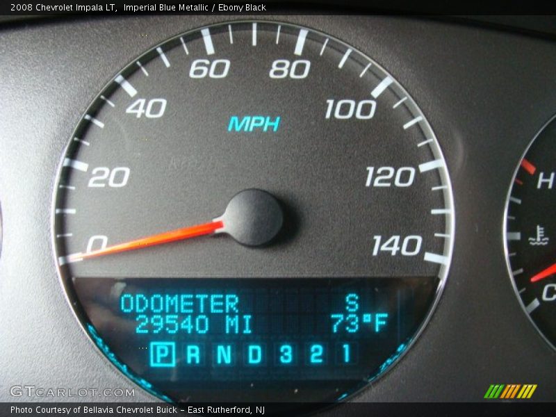 Imperial Blue Metallic / Ebony Black 2008 Chevrolet Impala LT