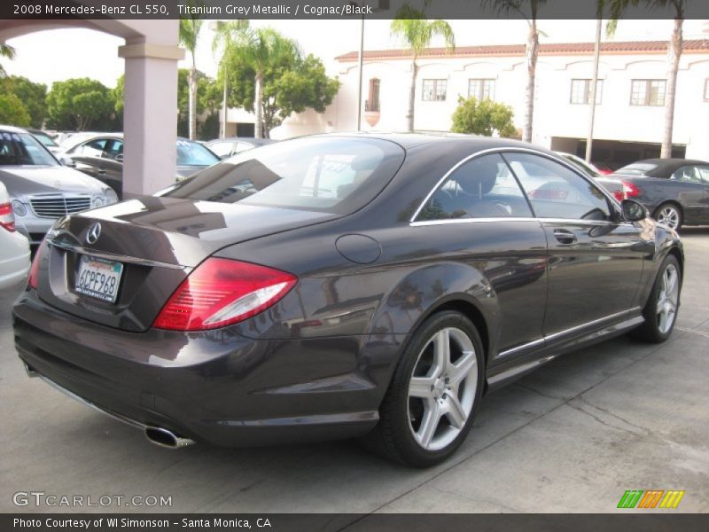 Titanium Grey Metallic / Cognac/Black 2008 Mercedes-Benz CL 550