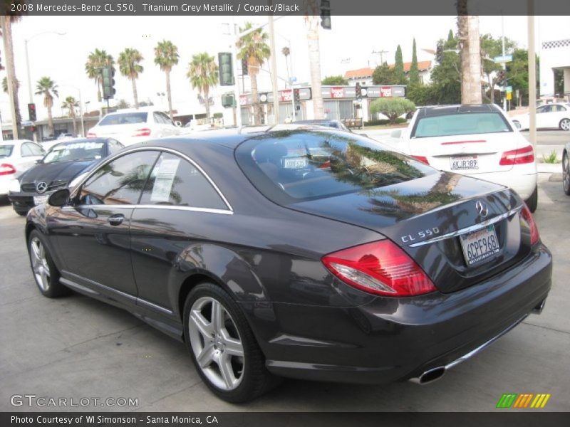 Titanium Grey Metallic / Cognac/Black 2008 Mercedes-Benz CL 550