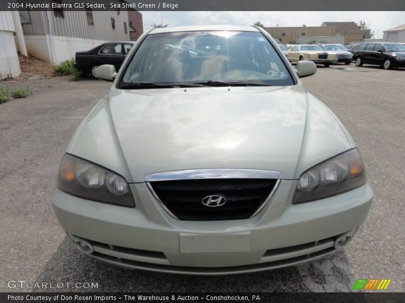 Sea Shell Green / Beige 2004 Hyundai Elantra GLS Sedan