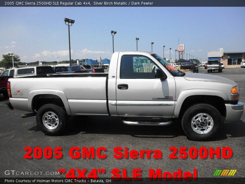 Silver Birch Metallic / Dark Pewter 2005 GMC Sierra 2500HD SLE Regular Cab 4x4