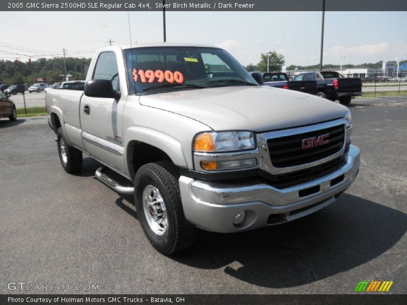 Silver Birch Metallic / Dark Pewter 2005 GMC Sierra 2500HD SLE Regular Cab 4x4