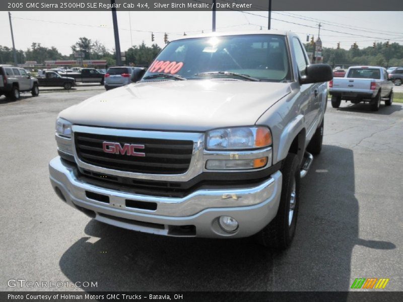 Silver Birch Metallic / Dark Pewter 2005 GMC Sierra 2500HD SLE Regular Cab 4x4