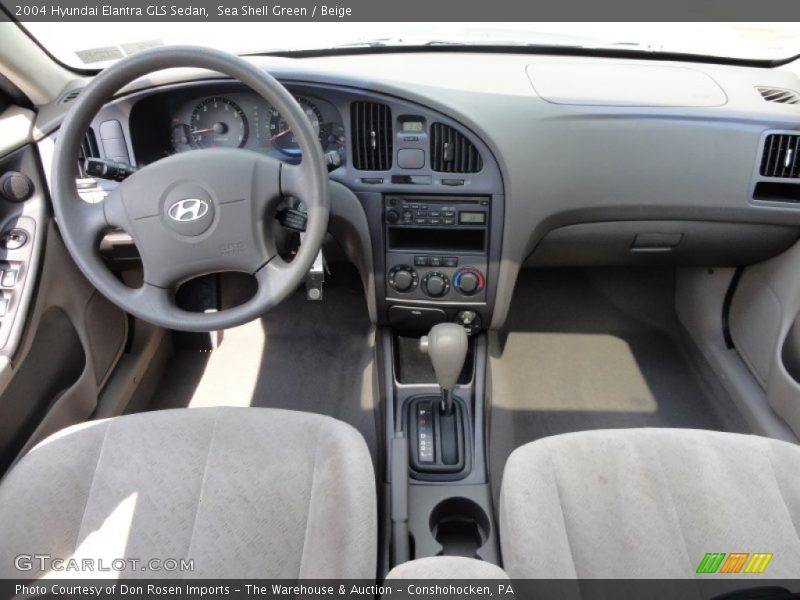 Sea Shell Green / Beige 2004 Hyundai Elantra GLS Sedan