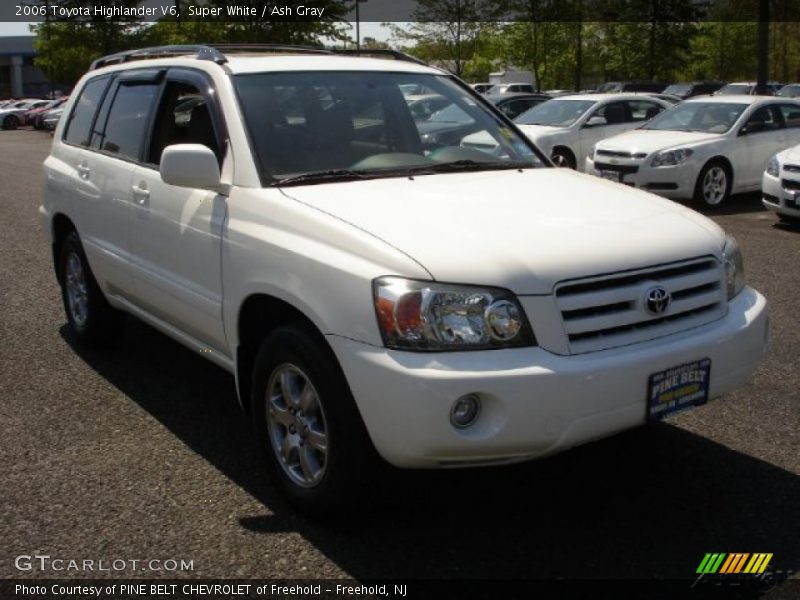 Super White / Ash Gray 2006 Toyota Highlander V6