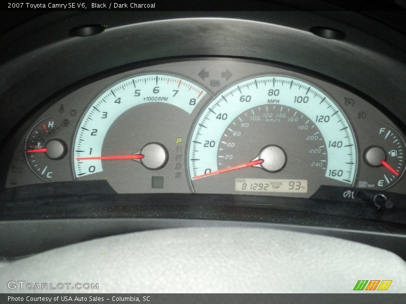 Black / Dark Charcoal 2007 Toyota Camry SE V6