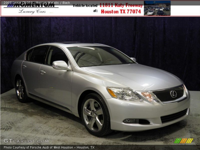 Mercury Metallic / Black 2008 Lexus GS 350