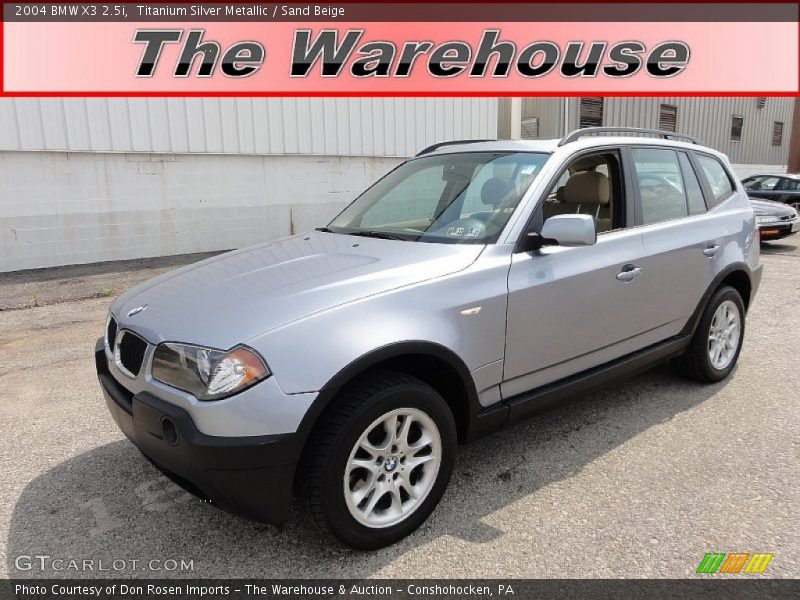 Titanium Silver Metallic / Sand Beige 2004 BMW X3 2.5i