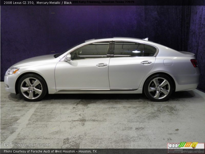 Mercury Metallic / Black 2008 Lexus GS 350