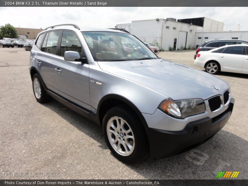 Titanium Silver Metallic / Sand Beige 2004 BMW X3 2.5i