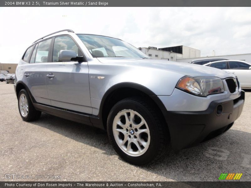 Titanium Silver Metallic / Sand Beige 2004 BMW X3 2.5i