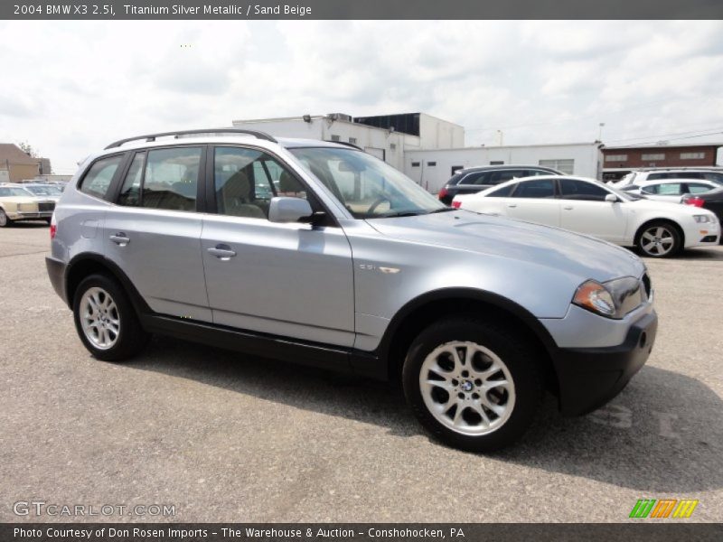 Titanium Silver Metallic / Sand Beige 2004 BMW X3 2.5i