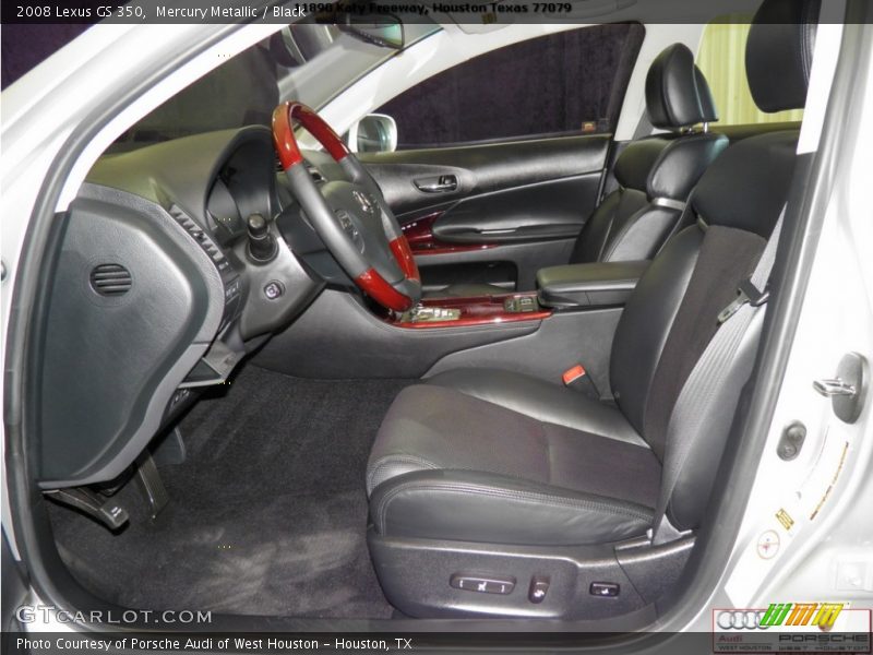 Mercury Metallic / Black 2008 Lexus GS 350
