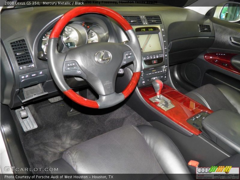 Mercury Metallic / Black 2008 Lexus GS 350