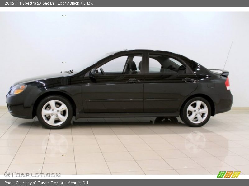 Ebony Black / Black 2009 Kia Spectra SX Sedan