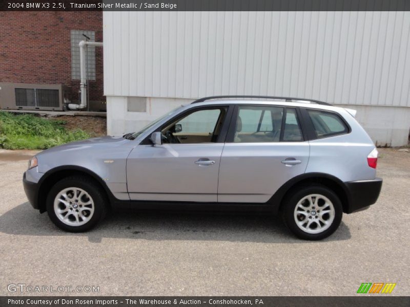 Titanium Silver Metallic / Sand Beige 2004 BMW X3 2.5i