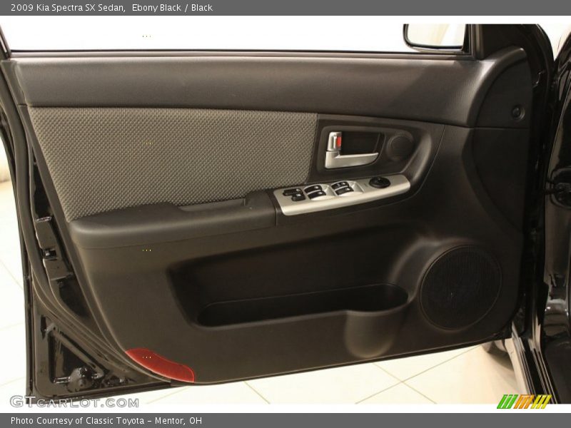 Ebony Black / Black 2009 Kia Spectra SX Sedan