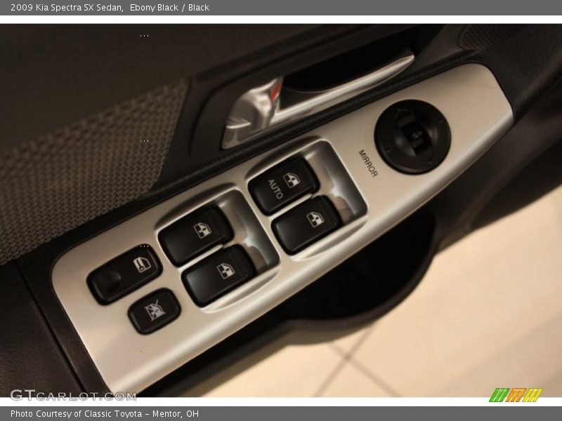 Ebony Black / Black 2009 Kia Spectra SX Sedan