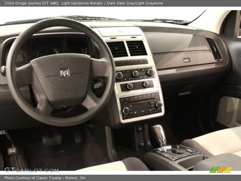 Light Sandstone Metallic / Dark Slate Gray/Light Graystone 2009 Dodge Journey SXT AWD