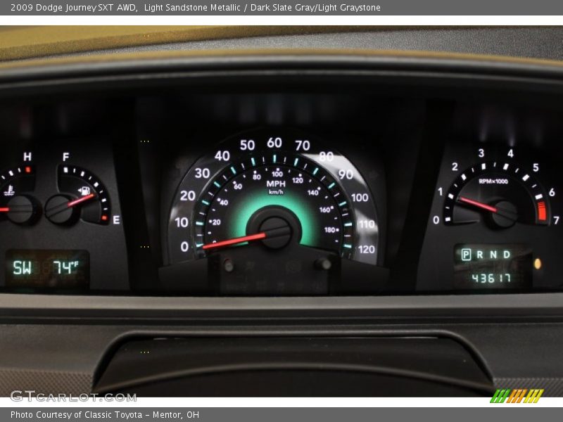 Light Sandstone Metallic / Dark Slate Gray/Light Graystone 2009 Dodge Journey SXT AWD