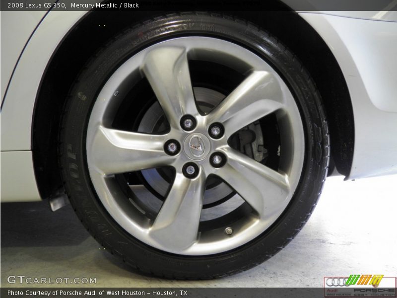 Mercury Metallic / Black 2008 Lexus GS 350