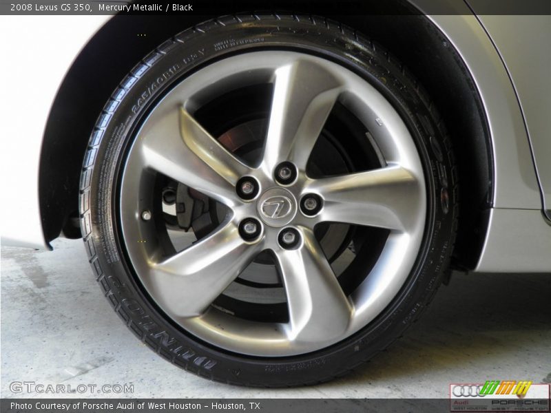 Mercury Metallic / Black 2008 Lexus GS 350