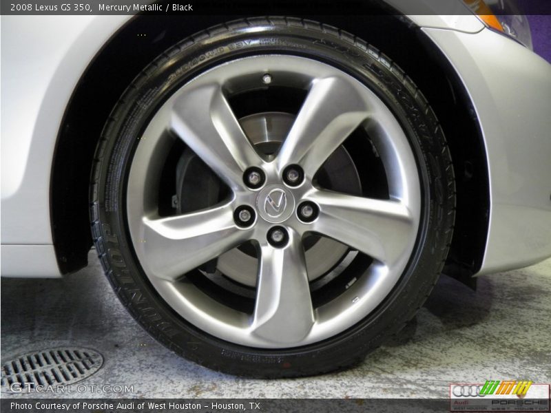 Mercury Metallic / Black 2008 Lexus GS 350