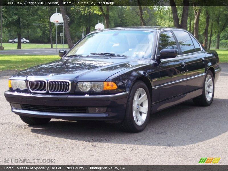 Orient Blue Metallic / Sand Beige 2001 BMW 7 Series 740iL Sedan