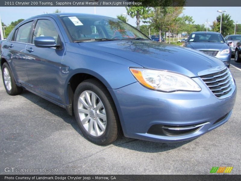 Sapphire Crystal Metallic / Black/Light Frost Beige 2011 Chrysler 200 Touring