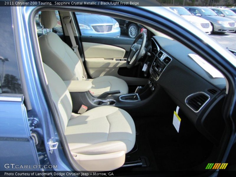Sapphire Crystal Metallic / Black/Light Frost Beige 2011 Chrysler 200 Touring