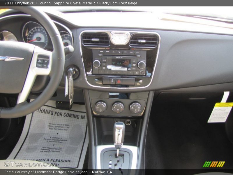 Sapphire Crystal Metallic / Black/Light Frost Beige 2011 Chrysler 200 Touring