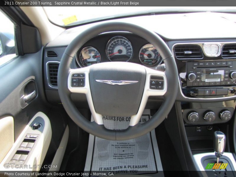Sapphire Crystal Metallic / Black/Light Frost Beige 2011 Chrysler 200 Touring