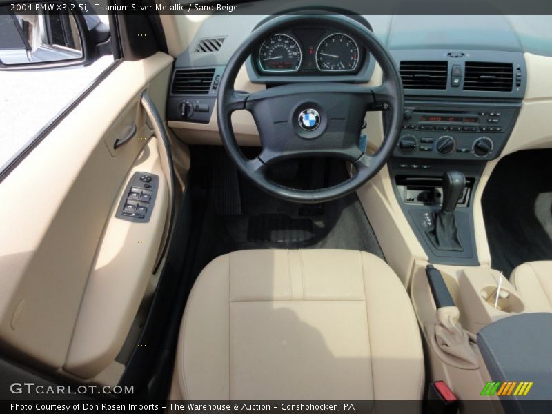 Titanium Silver Metallic / Sand Beige 2004 BMW X3 2.5i