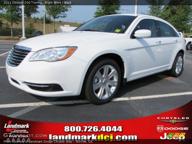 Bright White / Black 2011 Chrysler 200 Touring