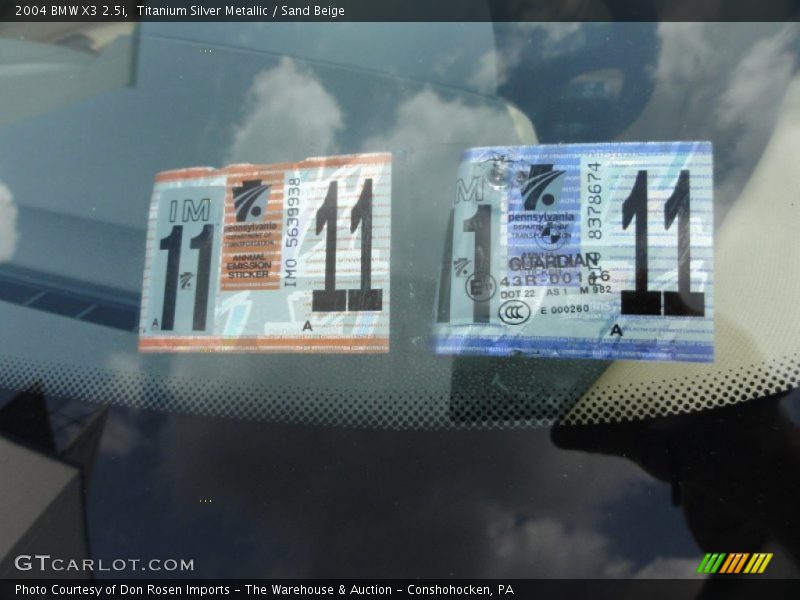 Titanium Silver Metallic / Sand Beige 2004 BMW X3 2.5i