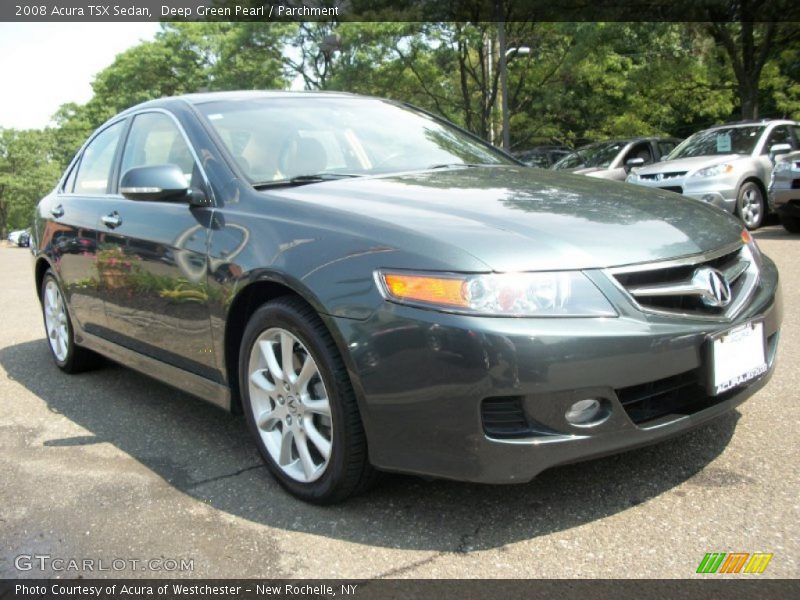 Deep Green Pearl / Parchment 2008 Acura TSX Sedan