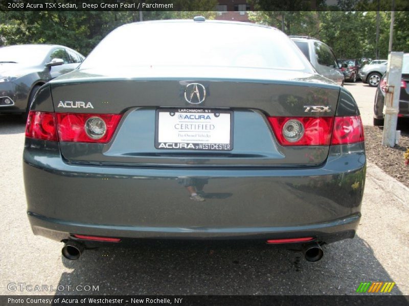 Deep Green Pearl / Parchment 2008 Acura TSX Sedan