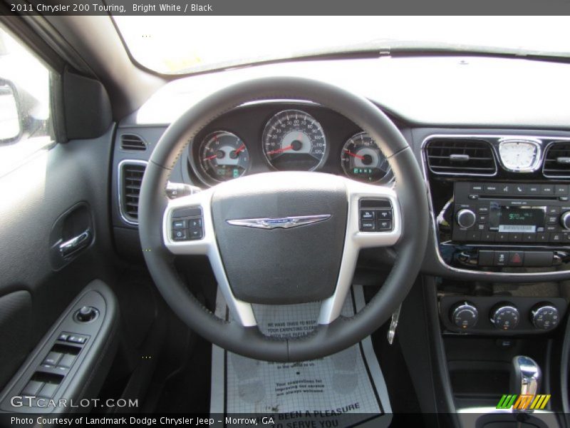 Bright White / Black 2011 Chrysler 200 Touring