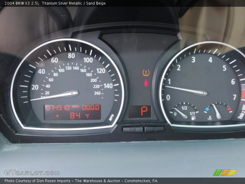 Titanium Silver Metallic / Sand Beige 2004 BMW X3 2.5i