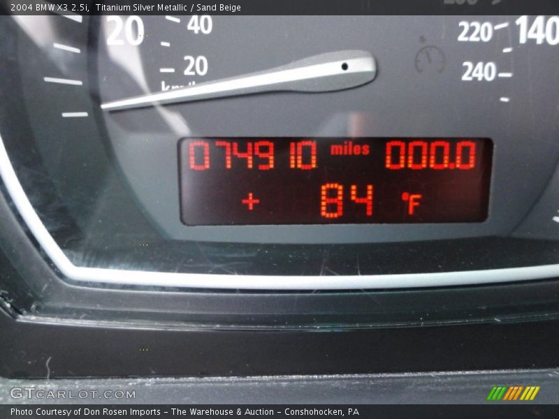Titanium Silver Metallic / Sand Beige 2004 BMW X3 2.5i