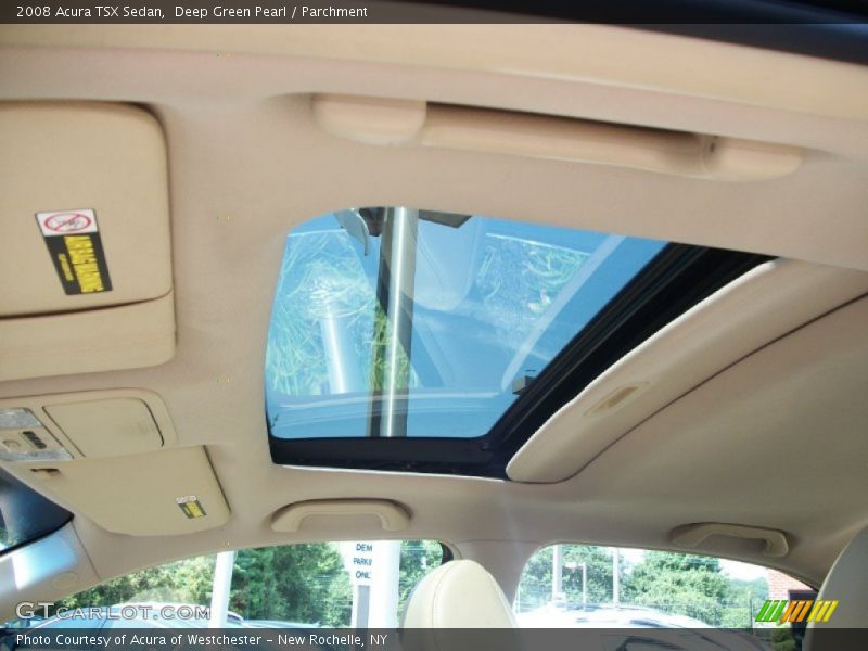 Deep Green Pearl / Parchment 2008 Acura TSX Sedan