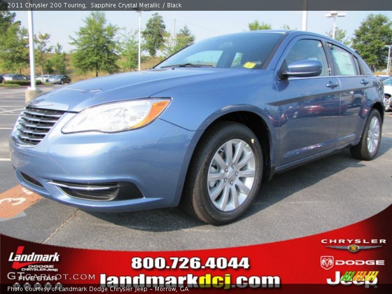 Sapphire Crystal Metallic / Black 2011 Chrysler 200 Touring