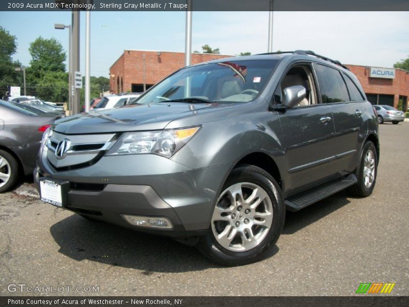 Sterling Gray Metallic / Taupe 2009 Acura MDX Technology