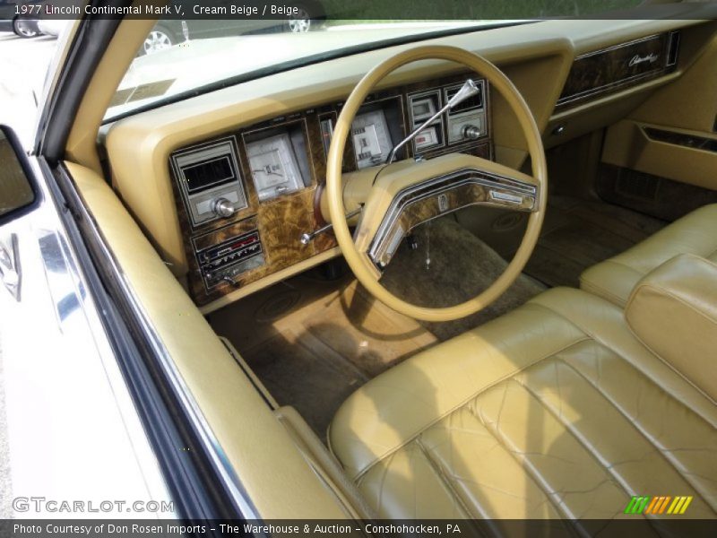 Cream Beige / Beige 1977 Lincoln Continental Mark V