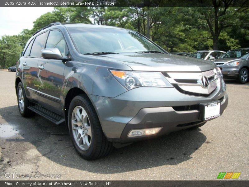 Sterling Gray Metallic / Taupe 2009 Acura MDX Technology
