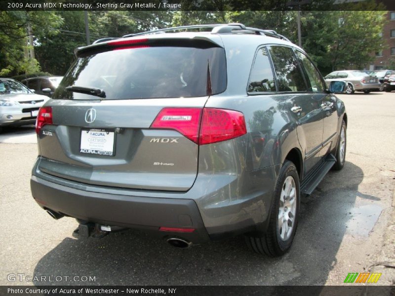 Sterling Gray Metallic / Taupe 2009 Acura MDX Technology