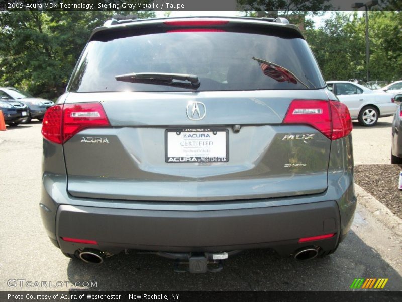 Sterling Gray Metallic / Taupe 2009 Acura MDX Technology