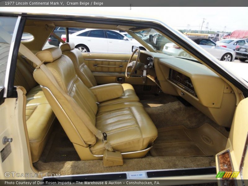 Cream Beige / Beige 1977 Lincoln Continental Mark V