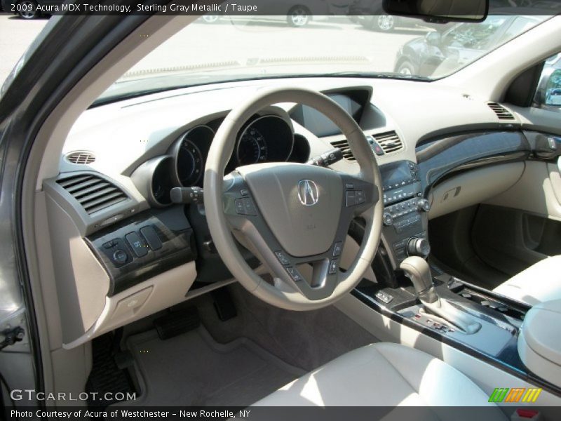 Sterling Gray Metallic / Taupe 2009 Acura MDX Technology
