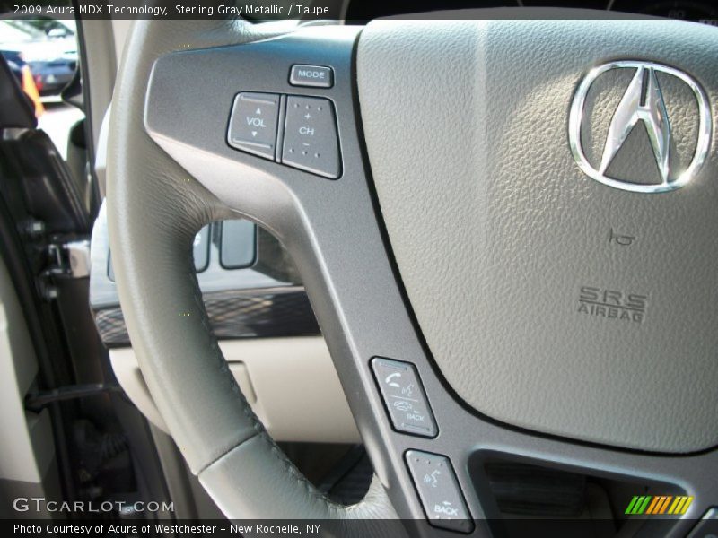 Sterling Gray Metallic / Taupe 2009 Acura MDX Technology